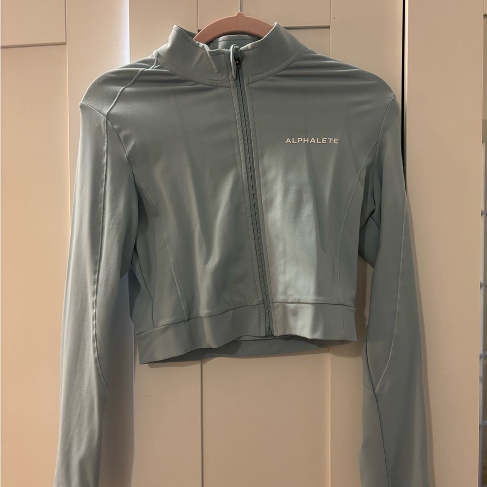 Alphalete Atheletics Blue Cropped Jacket
